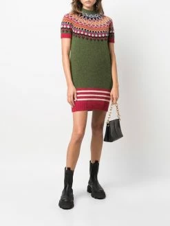 Dsquared2 robe-pull en maille intarsia