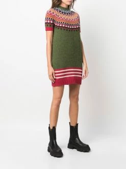 Dsquared2 robe-pull en maille intarsia