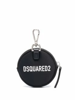 Dsquared2 pochette en cuir à logo imprimé