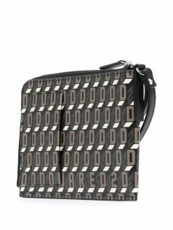 Dsquared2 pochette en cuir à motif monogrammé