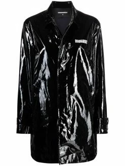 Dsquared2 veste imprimée à effet verni