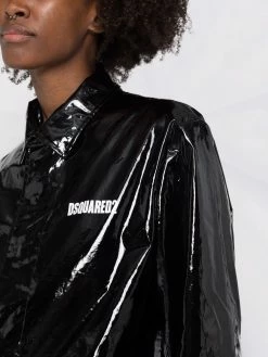 Dsquared2 veste imprimée à effet verni