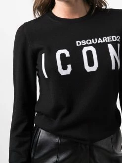 Dsquared2 pull à logo en intarsia