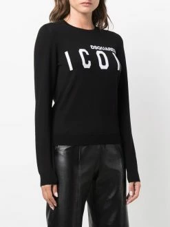 Dsquared2 pull à logo en intarsia