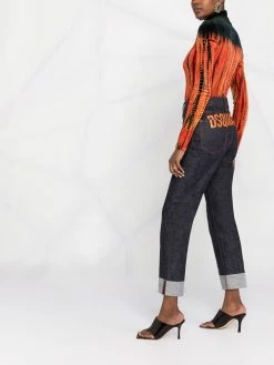 Dsquared2 jean imprimé à taille haute