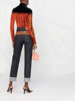 Dsquared2 jean imprimé à taille haute
