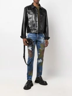 Dsquared2 jean slim à effet taches de peinture
