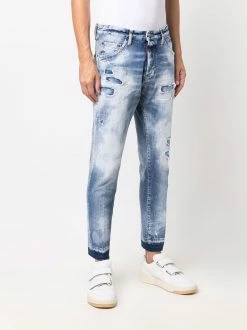 Dsquared2 jean slim à effet délavé