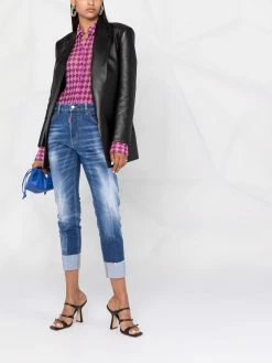 Dsquared2 jean délavé à taille haute