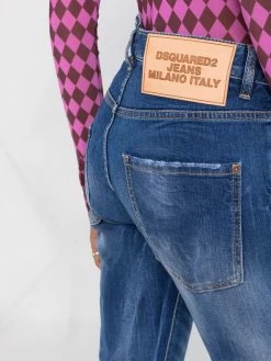 Dsquared2 jean délavé à taille haute