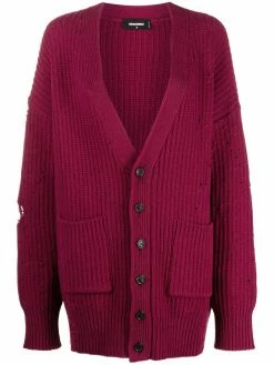 Dsquared2 cardigan en maille à effet usé