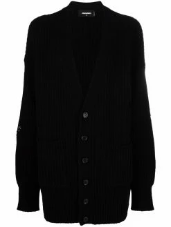 Dsquared2 cardigan en maille à effet usé