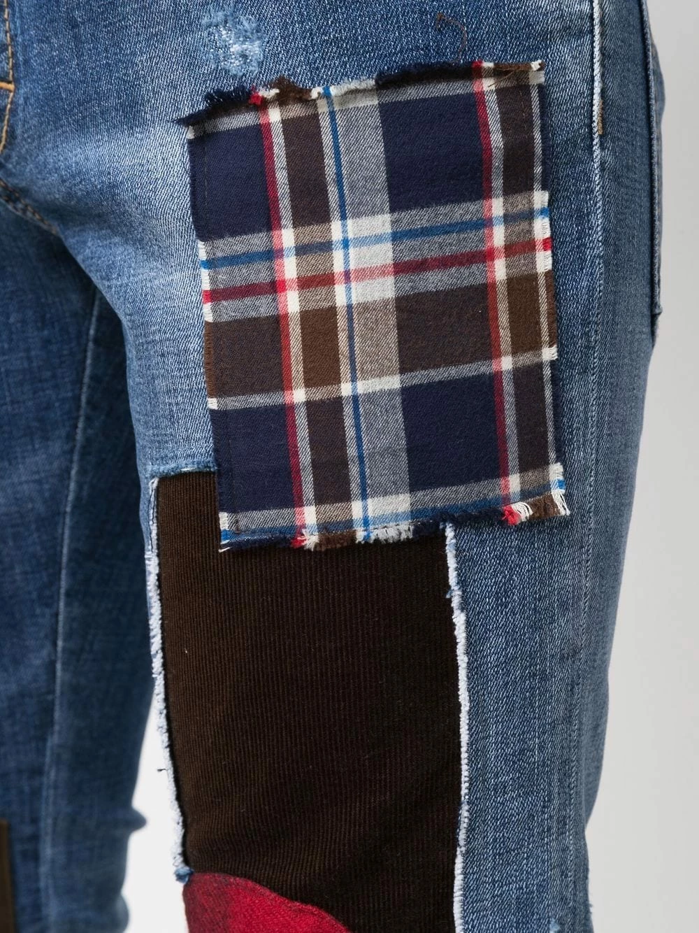 Prix Raisonnable Dsquared2 Jean à design patchwork jeans skinny homme 7 Dsquared2 jean à design patchwork