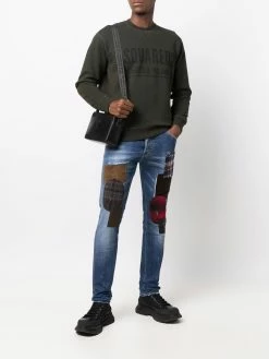 Dsquared2 jean à design patchwork