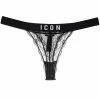 Dsquared2 Prix Bradés String en dentelle à bande logo culottes & strings femme 2 Dsquared2 string en dentelle à bande logo