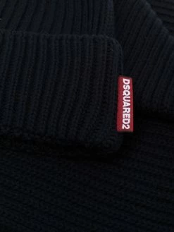 Dsquared2 ensemble bonnet-écharpe à patch logo