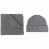 Dsquared2 ensemble bonnet-écharpe à patch logo