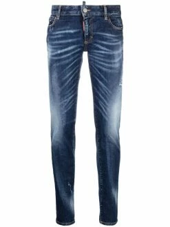 Dsquared2 jean skinny à effet usé