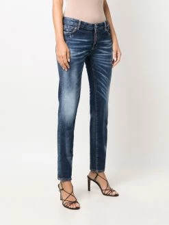 Dsquared2 jean skinny à effet usé