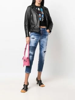 Dsquared2 jean à détails effilochés
