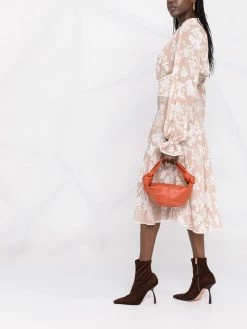 Dsquared2 robe-chemise ceinturée à fleurs