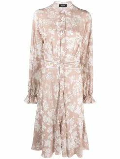 Dsquared2 robe-chemise ceinturée à fleurs