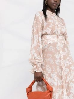 Dsquared2 robe-chemise ceinturée à fleurs