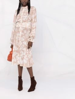 Dsquared2 robe-chemise ceinturée à fleurs