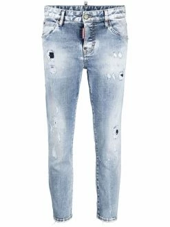 Dsquared2 jean court à effet usé