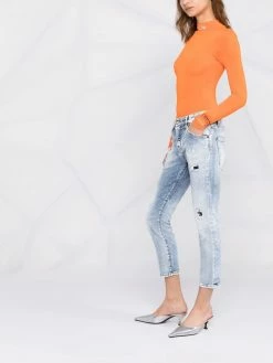 Dsquared2 jean court à effet usé