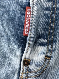 Dsquared2 jean court à effet usé