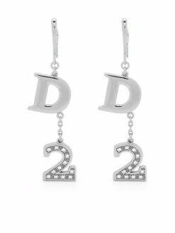 Dsquared2 boucles d'oreilles Ă pendentif logo