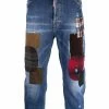 Dsquared2 Jean court à détail patchwork Bas Prix jeans courts homme 1 Dsquared2 jean court à détail patchwork