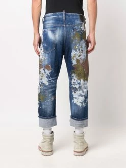 Dsquared2 jean court à effet taches de peinture