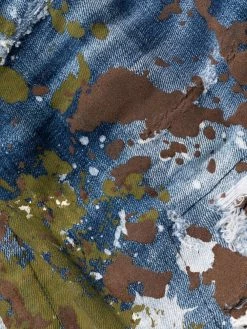 Dsquared2 jean court à effet taches de peinture