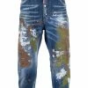 Dsquared2 jean court à effet taches de peinture