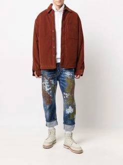 Dsquared2 jean court à effet taches de peinture