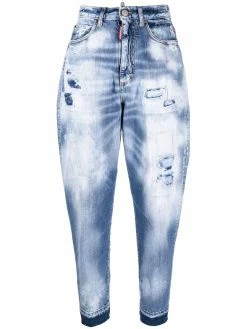 Dsquared2 jean fuselé à taille haute