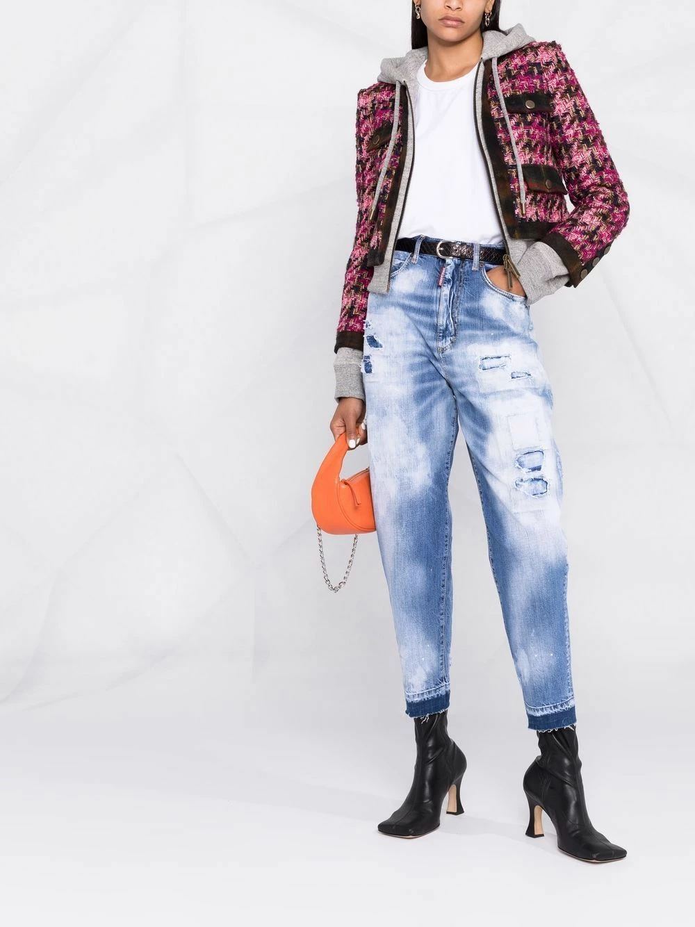 Dsquared2 Prix Légers Jean fuselé à taille haute jeans fuselés femme 4 Dsquared2 jean fuselé à taille haute