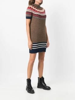 Dsquared2 robe-pull en maille intarsia