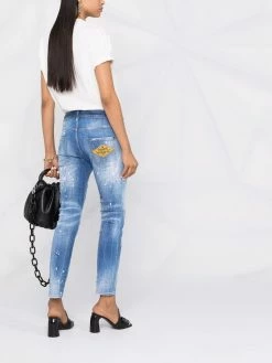 Dsquared2 jean à effet usé