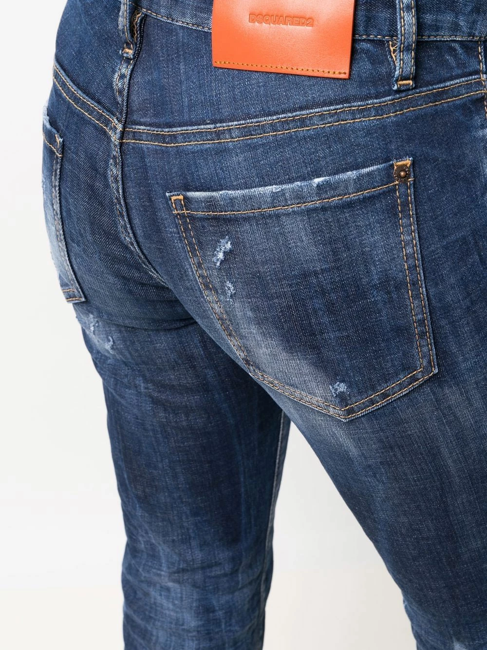 Dsquared2 Qualité Excellente Jean court à effet usé jeans skinny femme 7 Dsquared2 jean court à effet usé