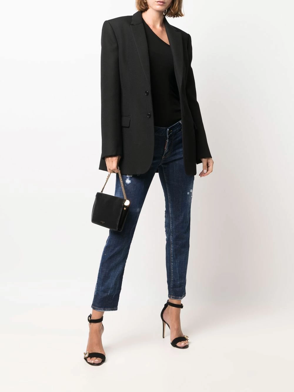 Dsquared2 Qualité Excellente Jean court à effet usé jeans skinny femme 4 Dsquared2 jean court à effet usé