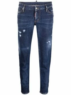 Dsquared2 jean court à effet usé