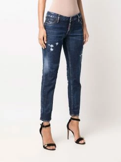 Dsquared2 Qualité Excellente Jean court à effet usé jeans skinny femme 11 Dsquared2 jean court à effet usé