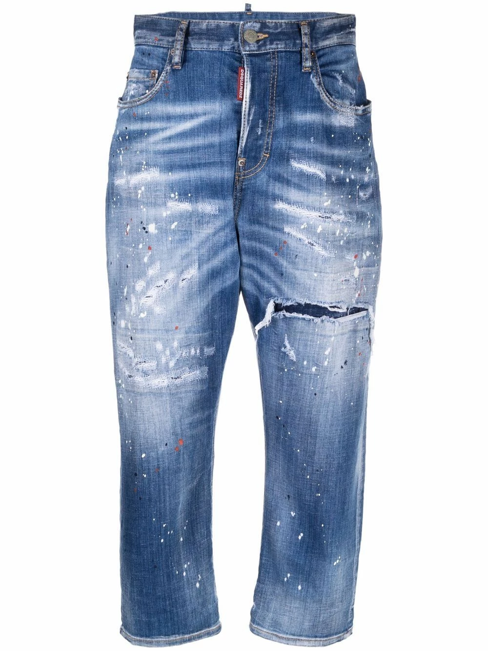 Prix Refroidis Dsquared2 Jean court à effet taches de peinture jeans courts femme 3 Dsquared2 jean court à effet taches de peinture