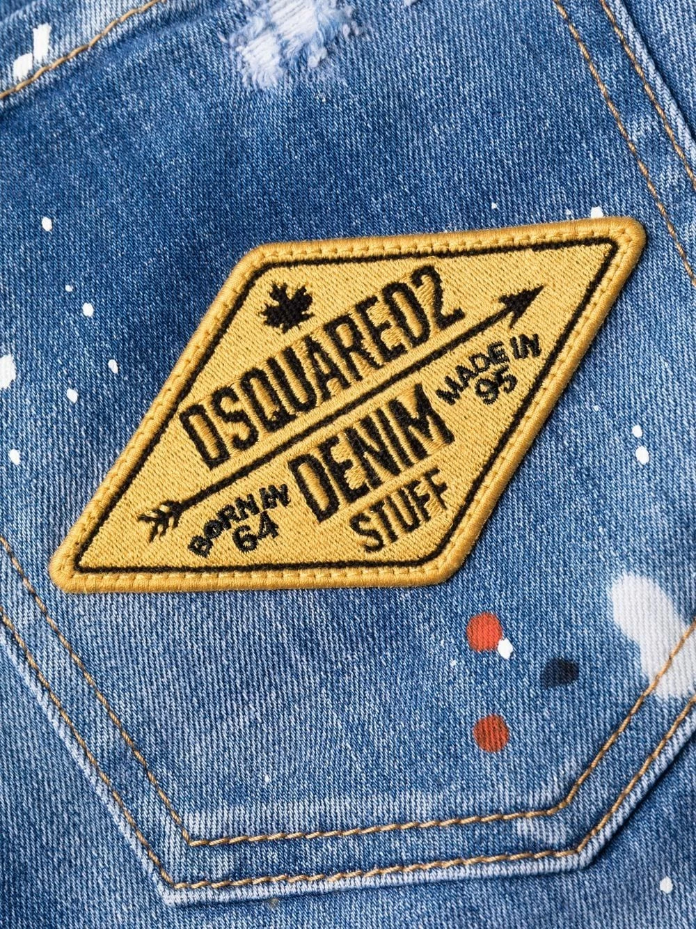 Prix Refroidis Dsquared2 Jean court à effet taches de peinture jeans courts femme 9 Dsquared2 jean court à effet taches de peinture