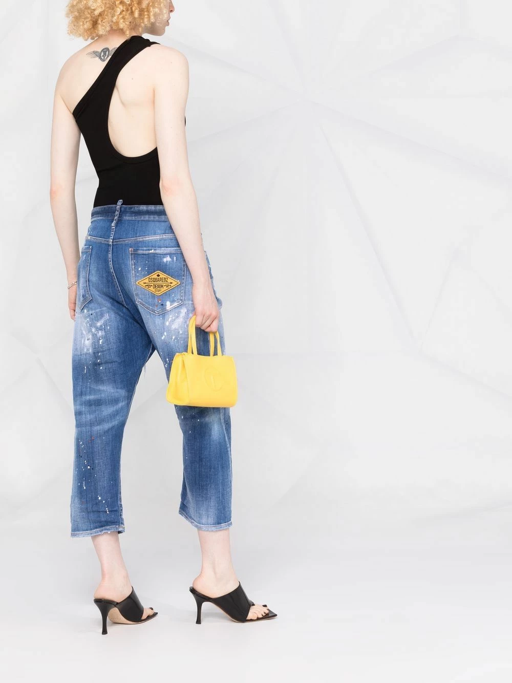 Prix Refroidis Dsquared2 Jean court à effet taches de peinture jeans courts femme 6 Dsquared2 jean court à effet taches de peinture