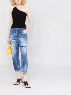 Dsquared2 jean court à effet taches de peinture