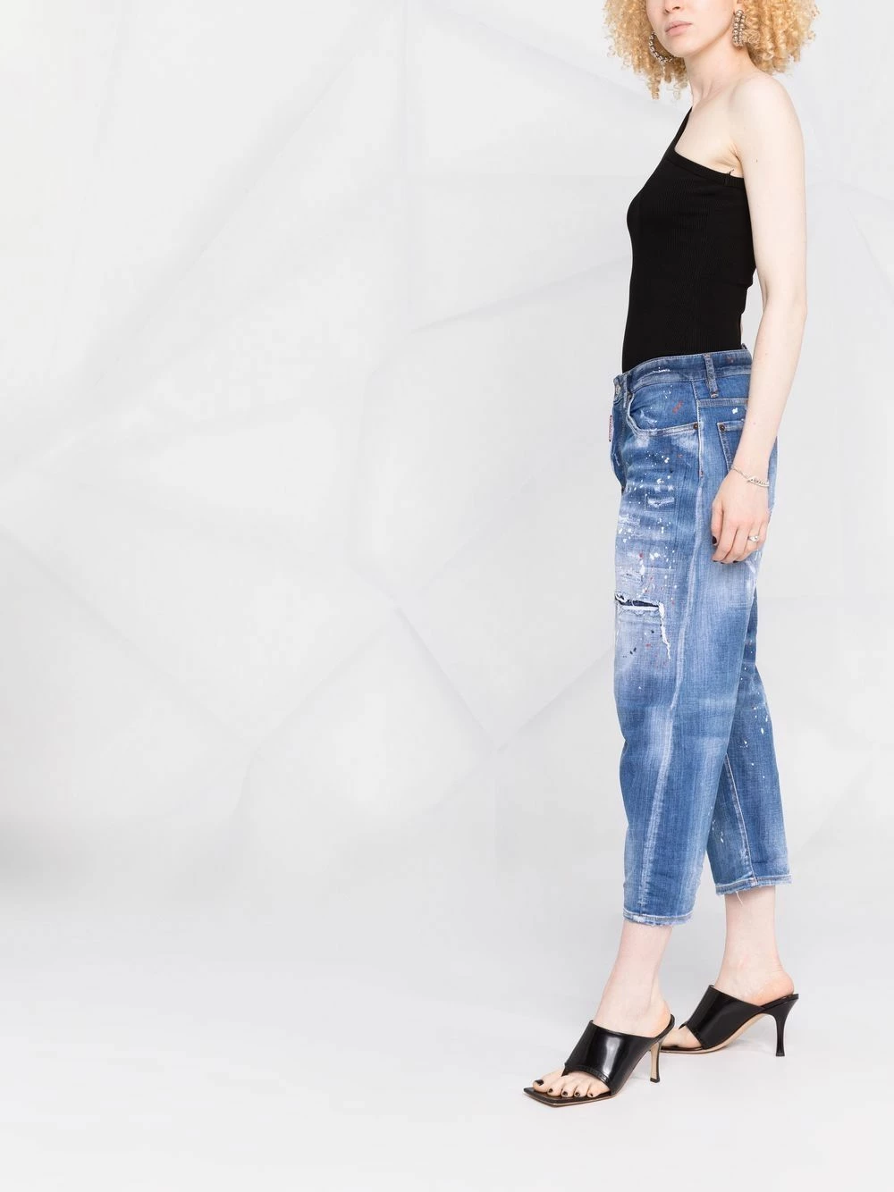 Prix Refroidis Dsquared2 Jean court à effet taches de peinture jeans courts femme 8 Dsquared2 jean court à effet taches de peinture